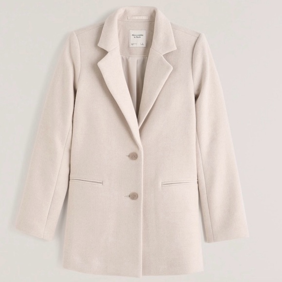 Abercrombie & Fitch Wool Blend Heavy Blazer Coat - Picture 1 of 9